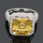 Free-Shipping-Solid-14Kt-Jewelry-White-Gold-6-42Ct-VS-Diamond-Citrine-Ring-Amazing-Fancy